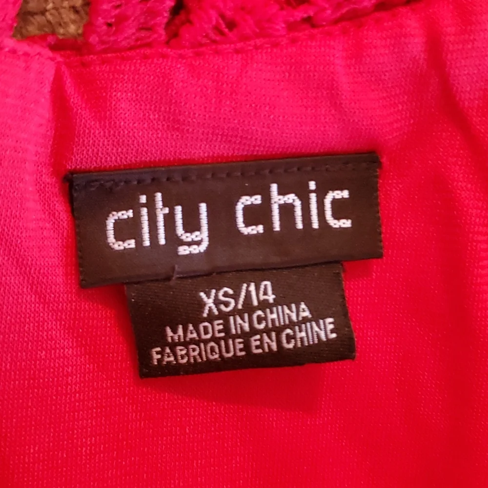 CITY CHIC Dream Of Lace Dress Red Scarlet Dress - Picture 4 of 9